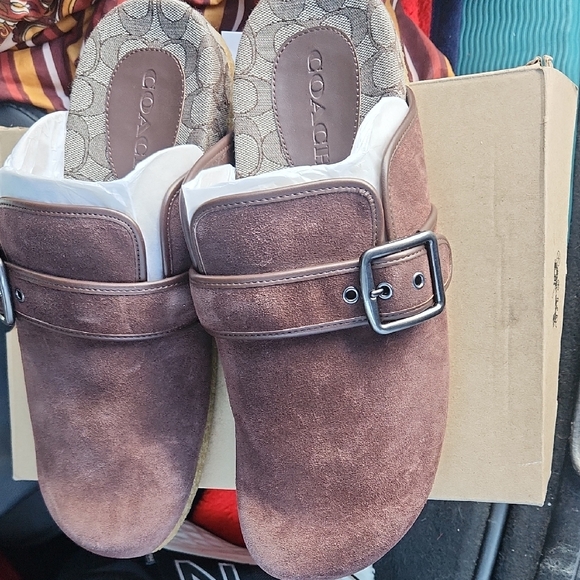SIZE 13-Coach Chocolate Brown Suede - Picture 4 of 7
